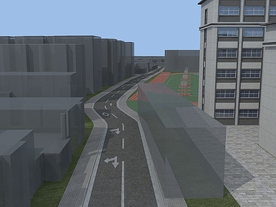 现代单人沙发 植物建筑场景