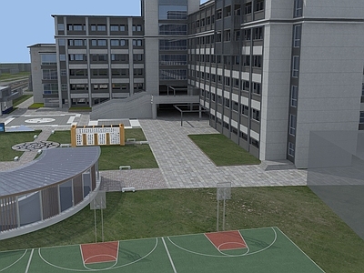 现代单人沙发 植物建筑场景