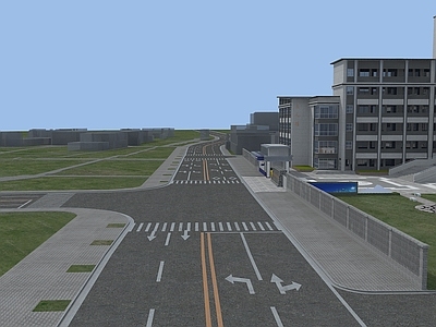 现代单人沙发 植物建筑场景