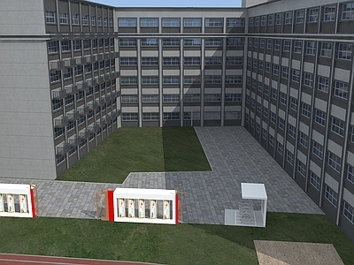 现代单人沙发 植物建筑场景