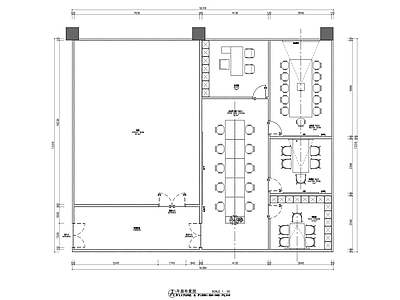现代极简整体办公空间 现代极简办公空间 施工图