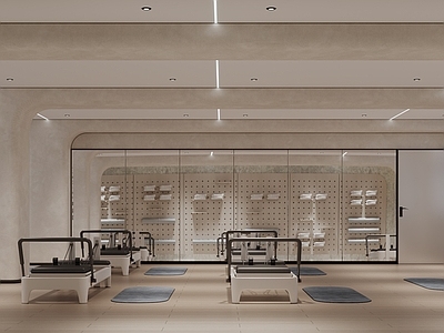 奶油瑜伽室 奶油风瑜珈室 瑜珈室 健身房