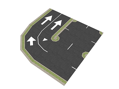 现代车行道路 汽车回车场道路