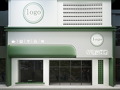 现代棋牌室 现代棋牌室 现代 电竞 网吧 门头设计