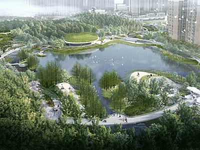 现代景观公园 现代湿地公园景观 生态系统化 文旅生态产业结合 人居环境提升 湿地生态景观
