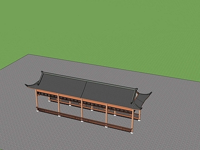 新中式廊架 格栅廊架