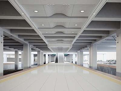 现代工业其他公共空间 地铁站台 车站 高铁站台