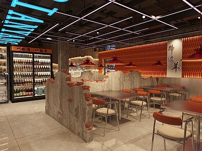 现代工业烧烤店 工业风烧烤店