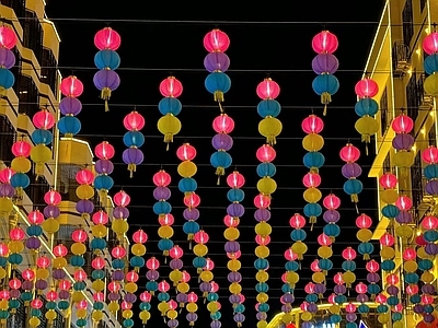 现代街道外景 商业街外景 街道夜景