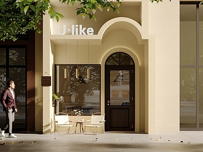 现代门头 咖啡店门头 奶茶店