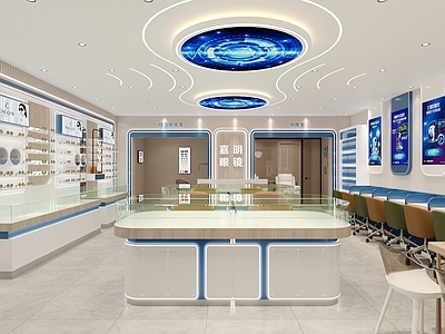 现代眼镜店 眼镜展柜 眼镜