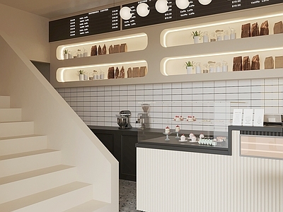 极简奶油奶茶店 奶茶店 饮品店门头