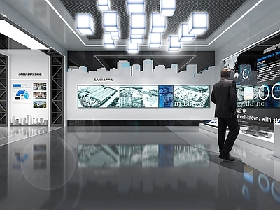 现代科技展厅 建筑类企业展厅 钢铁建材展厅