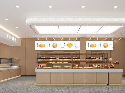 现代原木其他商业空间 现代风格面包店 原木风蛋糕店 糕点店冷饮店 现代风饮品店 奶茶糕点店