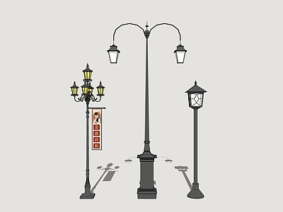 欧式路灯 高杆路灯 金属路灯