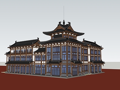 中式其他商业建筑 商业门头 商业 古建筑 古建商业 商业街