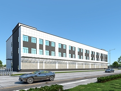 现代中式厂房 现代厂房 办公楼 工业园 仓库 产业园