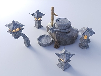 中式其他景观小品 玉钟 景观灯 日式庭院灯 草地灯 中式庭院景观