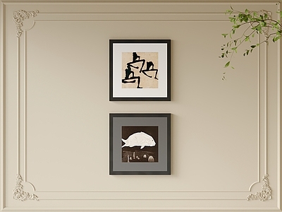 现代中古挂画 玄关挂画 客厅挂画 书房挂画 挂画组合