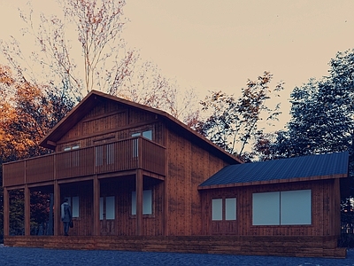 现代其他景观小建筑 双层木屋