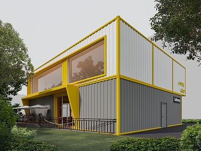 工业现代办公楼 集装箱 工业风