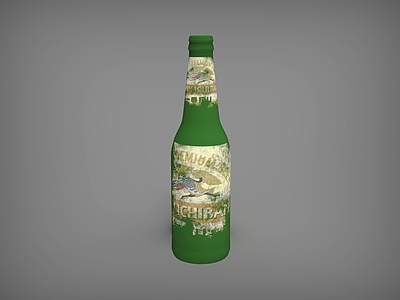 现代罐子 酒瓶 啤酒瓶 玻璃瓶 绿瓶子
