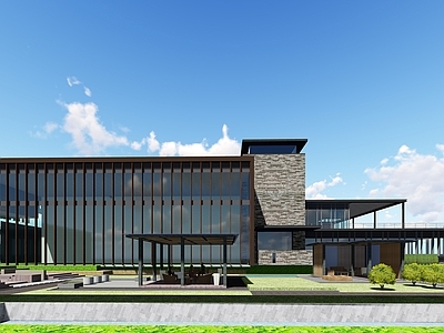 新中式酒店建筑 现代酒店建筑