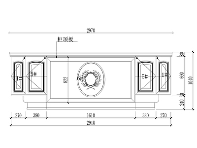 吧台节点 美式经典实木岛台 施工图