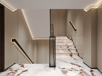 现代楼梯间 楼梯间 楼梯入口