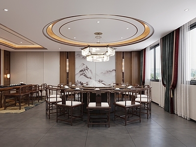 新中式现代包厢 餐厅包厢 会所包厢 酒店包厢 包间