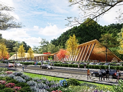现代其他公共建筑 驿站 公共建筑 活动中心 游客接待中心 建筑