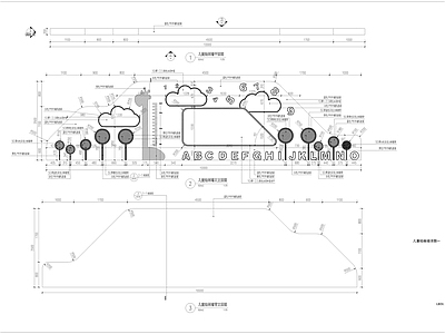 现代景墙图库 景墙 儿童手绘墙 儿童涂鸦墙 施工图