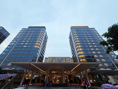 现代小区建筑 现代示范区 现代小区全 沿街商业街 gad绿城豪宅 住宅景观入口大门
