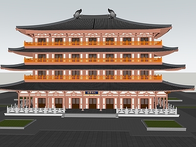 中式禅意寺庙建筑 中式寺庙 古建