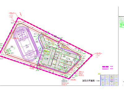 现代学校建筑 学校建筑 总平 施工图