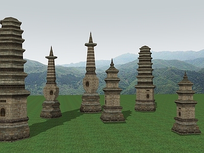 现代其他景观小品 佛塔 塔 窜