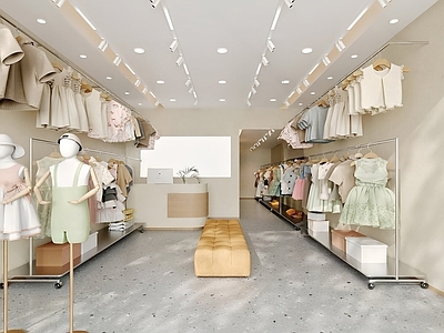 现代服装店 现代奶油服装店 童装店 儿童服装店 服装店