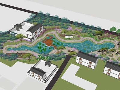 新中式中式广场景观 乡村广场 健身广场 党建广场