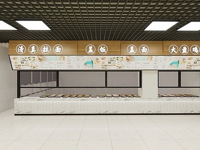 现代食堂 食堂档口 清真食堂档口 餐厅档口 食堂明档