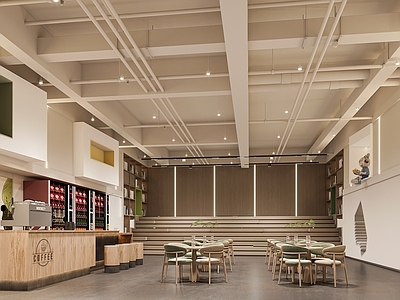 现代茶水间 吧台 办公休息区 饮料柜