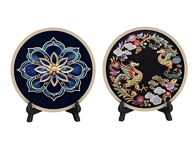 中式其他摆件 装饰品 艺术品 刺绣 摆件