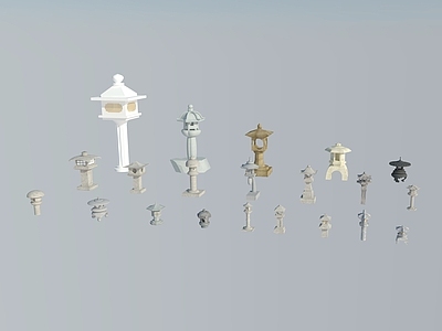 日式新中式其他景观小品 日式石灯笼 石灯笼 日式景观小品