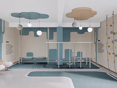 现代儿童活动空间 现代儿童活动空间 架空层