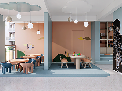 现代儿童活动空间 现代儿童活动空间 架空层