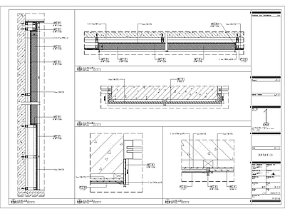 墙面节点 木饰面节点 护墙板 施工图