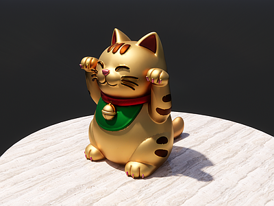现代新中式其他摆件 招财猫 发财猫 存钱罐 吉祥物 美陈