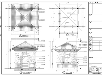 门岗与安防 欧式门岗岗亭 施工图