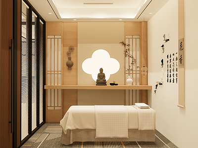 原木新中式其他休闲娱乐空间 原木风中医馆 原木风美容spa 原木风养生馆 原木风茶楼 新中式原木理疗