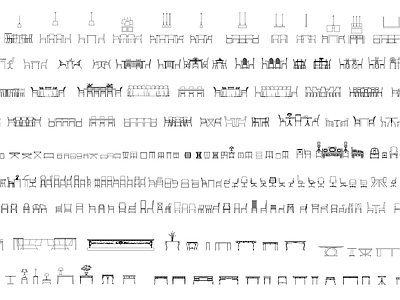 现代桌椅 桌椅组合 办公桌椅 休闲桌椅 户外桌椅 单椅立面 施工图