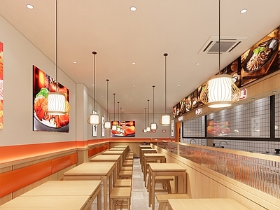现代快餐店 快餐店 小吃快餐店明档